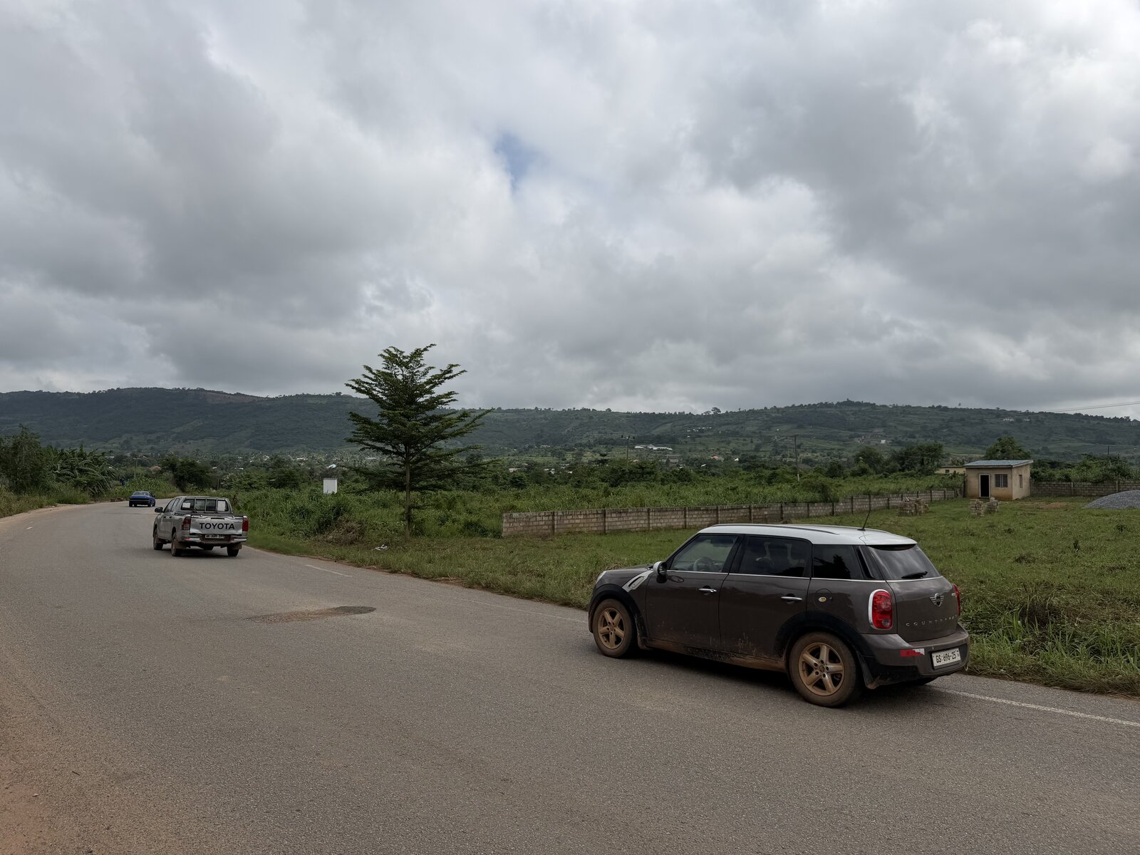 Road view toward the site